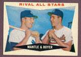 1960 Topps Baseball #160 Mickey Mantle Ken Boyer EX-MT 495883