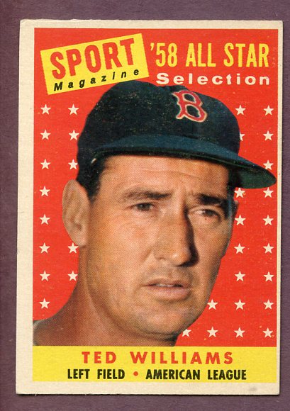 1958 Topps Baseball #485 Ted Williams A.S. Red Sox EX-MT 495888