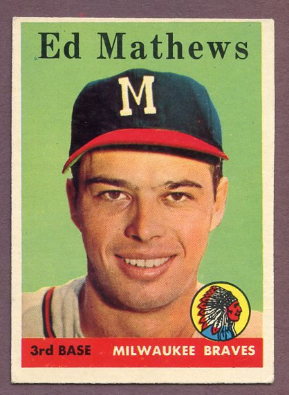 1958 Topps Baseball #440 Eddie Mathews Braves EX-MT 495890