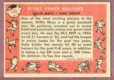 1958 Topps Baseball #436 Willie Mays Duke Snider EX-MT 495891