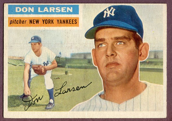1956 Topps Baseball #332 Don Larsen Yankees EX 495902