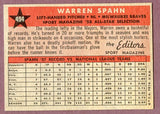 1958 Topps Baseball #494 Warren Spahn A.S. Braves EX 495904