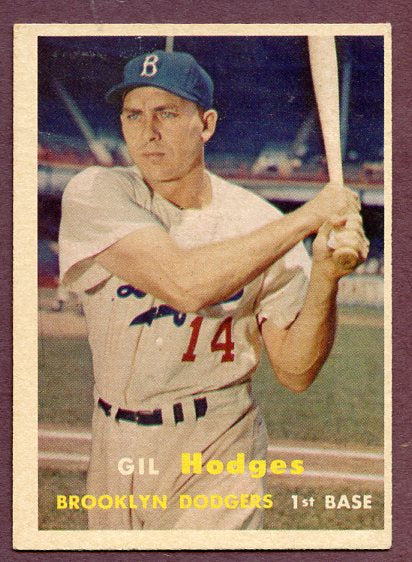 1957 Topps Baseball #080 Gil Hodges Dodgers EX 495911