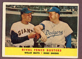 1958 Topps Baseball #436 Willie Mays Duke Snider EX 495926