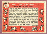 1958 Topps Baseball #436 Willie Mays Duke Snider EX 495926