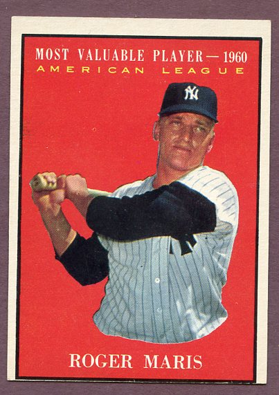 1961 Topps Baseball #478 Roger Maris MVP Yankees EX 495949