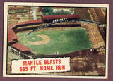 1961 Topps Baseball #406 Mickey Mantle IA Yankees EX 495950