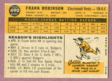 1960 Topps Baseball #490 Frank Robinson Reds EX 495952