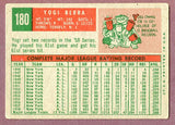 1959 Topps Baseball #180 Yogi Berra Yankees EX 495956