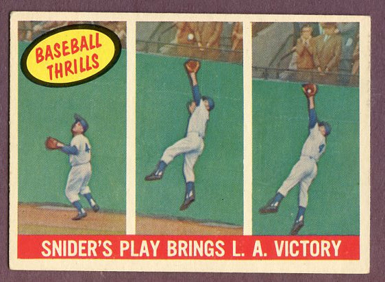 1959 Topps Baseball #468 Duke Snider IA Dodgers EX 495959
