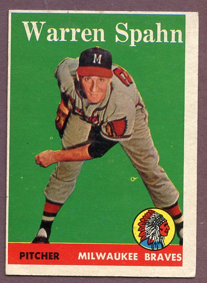 1958 Topps Baseball #270 Warren Spahn Braves EX 495965