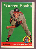 1958 Topps Baseball #270 Warren Spahn Braves EX 495965
