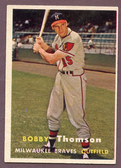 1957 Topps Baseball #262 Bobby Thomson Braves EX 495973