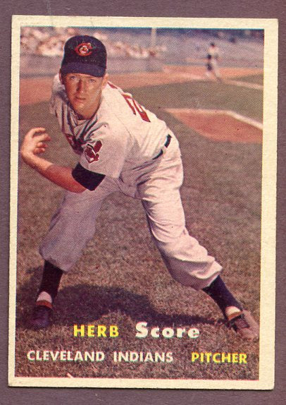 1957 Topps Baseball #050 Herb Score Indians EX 495977