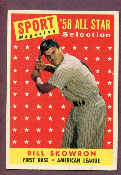 1958 Topps Baseball #477 Bill Skowron A.S. Yankees EX 495984