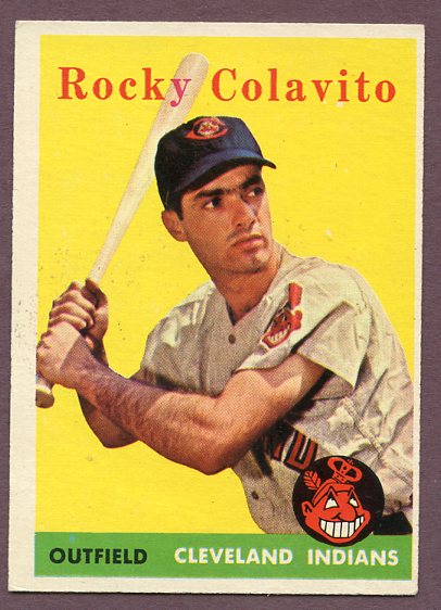 1958 Topps Baseball #368 Rocky Colavito Indians EX 495985