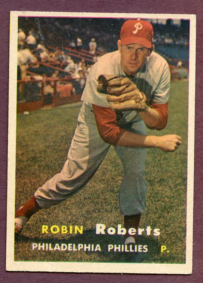 1957 Topps Baseball #015 Robin Roberts Phillies EX 496001
