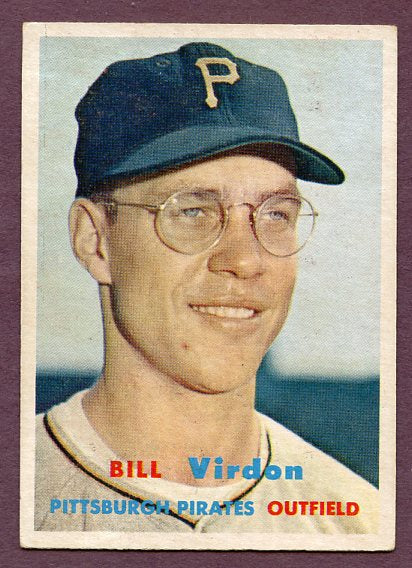 1957 Topps Baseball #110 Bill Virdon Pirates Good ink back 496003
