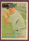 1957 Topps Baseball #220 Jackie Jensen Red Sox EX 496007