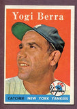 1958 Topps Baseball #370 Yogi Berra Yankees EX 496008