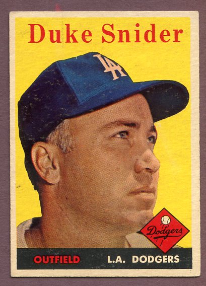 1958 Topps Baseball #088 Duke Snider Dodgers EX 496010