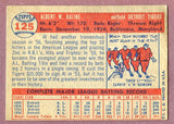 1957 Topps Baseball #125 Al Kaline Tigers EX 496022