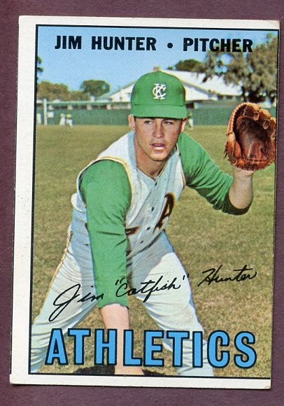 1967 Topps Baseball #369 Catfish Hunter A's VG-EX 496035