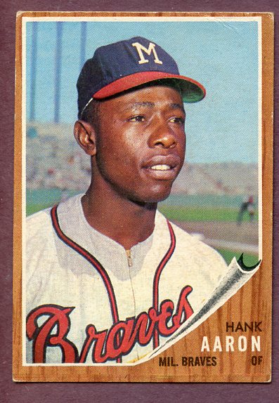 1962 Topps Baseball #320 Hank Aaron Braves VG-EX 496038