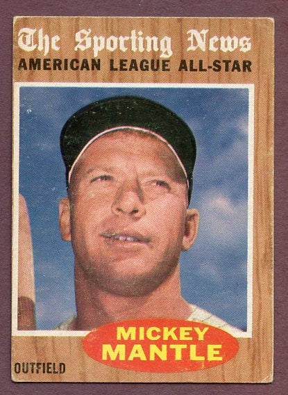 1962 Topps Baseball #471 Mickey Mantle A.S. Yankees VG-EX 496040
