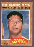 1962 Topps Baseball #471 Mickey Mantle A.S. Yankees VG-EX 496040