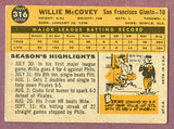 1960 Topps Baseball #316 Willie McCovey Giants VG-EX 496043