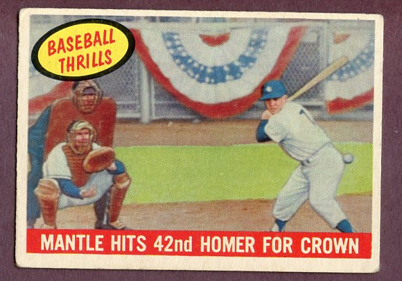 1959 Topps Baseball #461 Mickey Mantle IA Yankees VG-EX 496053