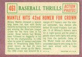 1959 Topps Baseball #461 Mickey Mantle IA Yankees VG-EX 496053