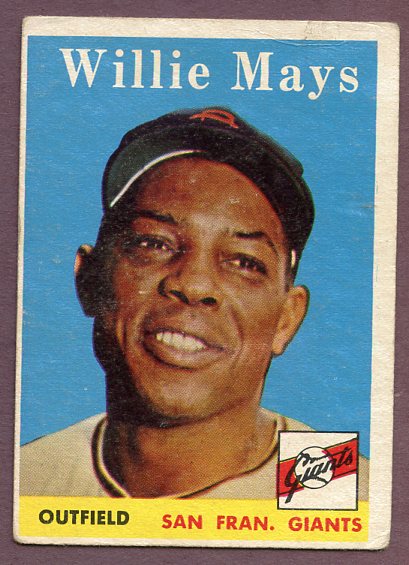 1958 Topps Baseball #005 Willie Mays Giants VG-EX 496055