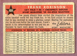 1958 Topps Baseball #484 Frank Robinson A.S. Reds VG-EX 496058