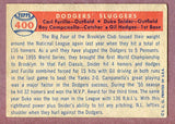 1957 Topps Baseball #400 Roy Campanella Duke Snider Gil Hodges VG-EX 496062
