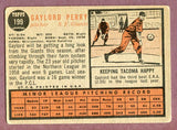 1962 Topps Baseball #199 Gaylord Perry Giants VG 496067