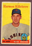 1958 Topps Baseball #288 Harmon Killebrew Senators GD-VG 496081