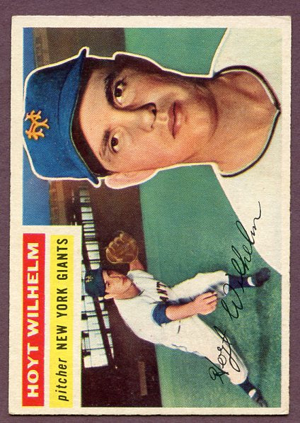 1956 Topps Baseball #307 Hoyt Wilhelm Giants EX 496157
