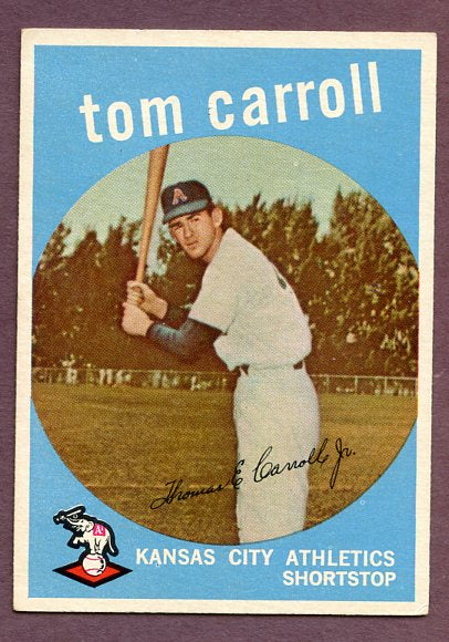 1959 Topps Baseball #513 Tommy Carroll A's EX 496224