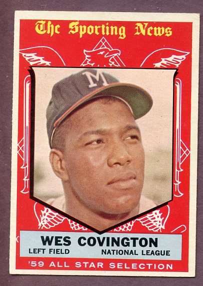 1959 Topps Baseball #565 Wes Covington A.S. Braves EX 496273