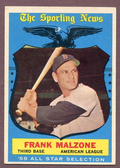 1959 Topps Baseball #558 Frank Malzone A.S. Red Sox EX 496274