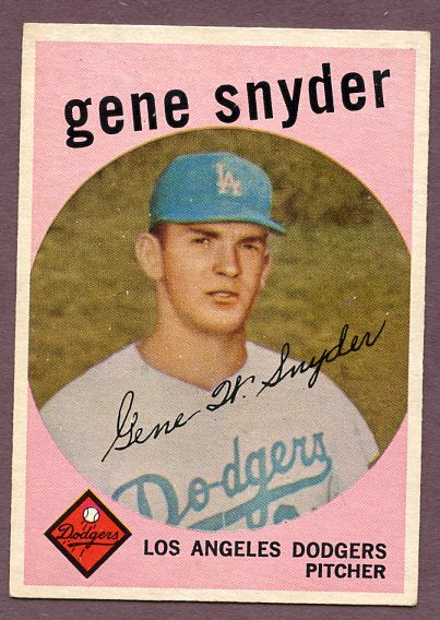 1959 Topps Baseball #522 Gene Snyder Dodgers EX 496277