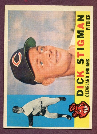 1960 Topps Baseball #507 Dick Stigman Indians EX 496287