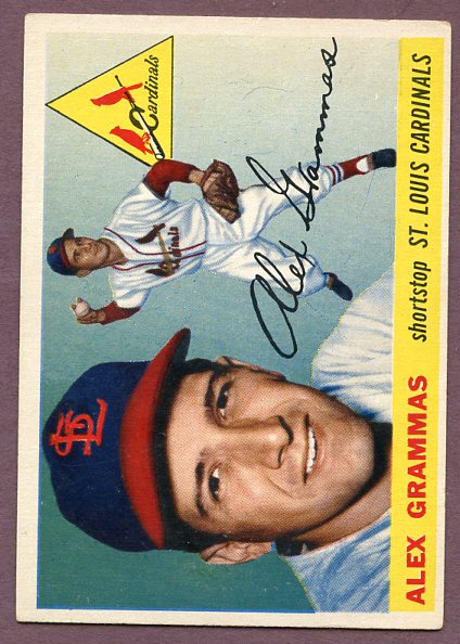 1955 Topps Baseball #021 Alex Grammas Cardinals EX 496298