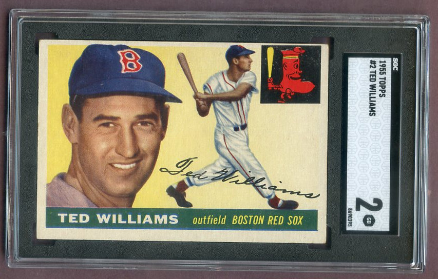 1955 Topps Baseball #002 Ted Williams Red Sox SGC 2 GD 496333