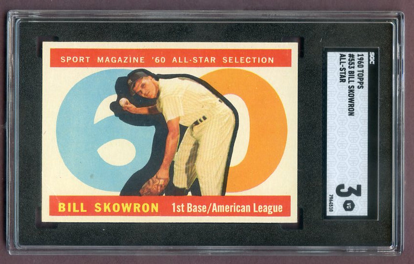 1960 Topps Baseball #553 Bill Skowron A.S. Yankees SGC 3 VG 496337