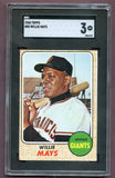 1968 Topps Baseball #050 Willie Mays Giants SGC 3 VG 496414