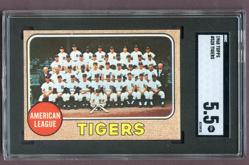 1968 Topps Baseball #528 Detroit Tigers Team SGC 5.5 EX+ 496424