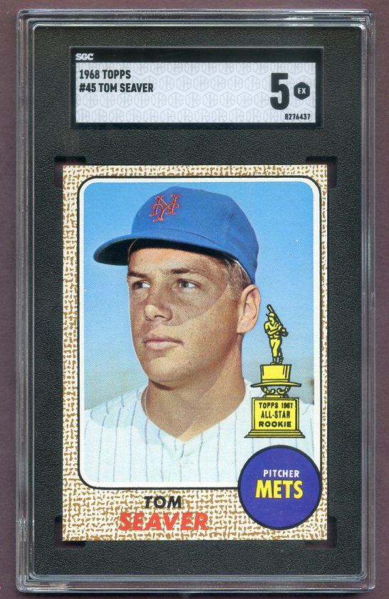 1968 Topps Baseball # 45 Tom Seaver Mets SGC 5 EX 496430